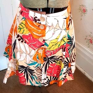 Forever 21 tropical print skirt